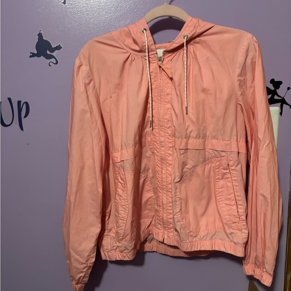 Anthropologie Women's Peach Hooded Jacket